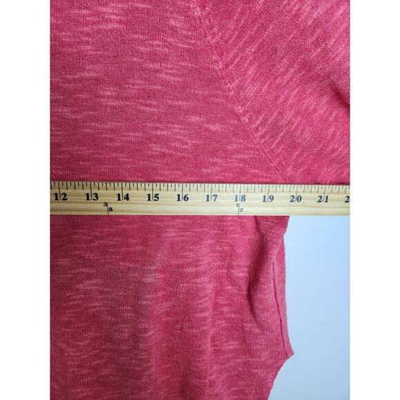 Eileen Fisher lightweight linen blend sweater sz L side slits coastal beachy eco - Picture 6 of 7